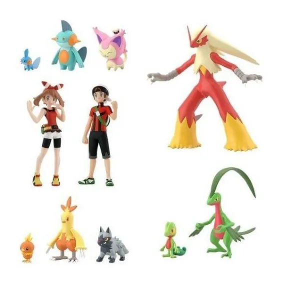 Figurines Bandai Pokémon - Pokémon Scale World Hoenn Gobou, Flobio et Skitty