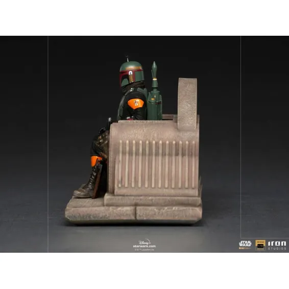 Figura Iron Studios Star Wars: The Mandalorian - BDS Deluxe Art Scale 1/10 Boba Fett on Throne 2