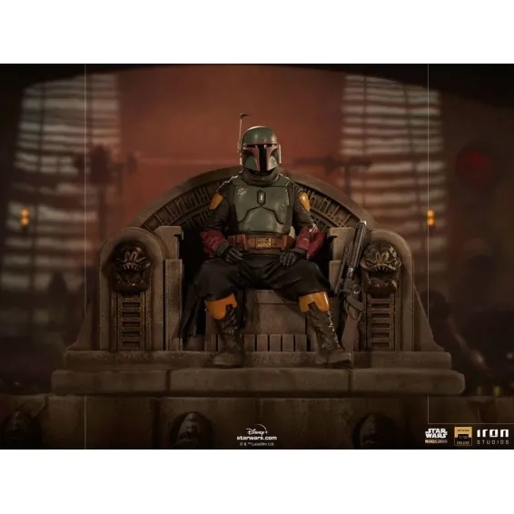 Figura Iron Studios Star Wars: The Mandalorian - BDS Deluxe Art Scale 1/10 Boba Fett on Throne 10