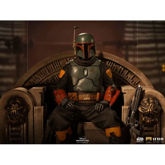 Figurine Iron Studios Star Wars: The Mandalorian - BDS Deluxe Art Scale 1/10 Boba Fett on Throne 11