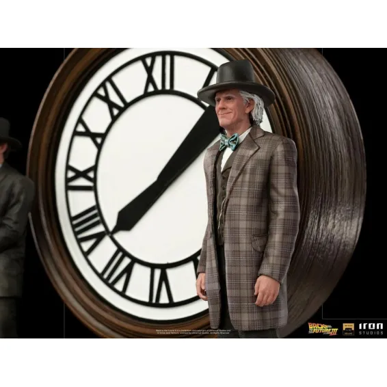 Back to the Future III - Deluxe Art Scale 1/10 Marty and Doc at the Clock Iron Studios figure 7