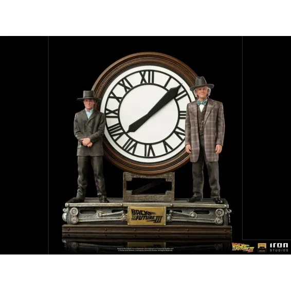 Figurine Iron Studios Retour vers le Futur III - Deluxe Art Scale 1/10 Marty and Doc at the Clock 9