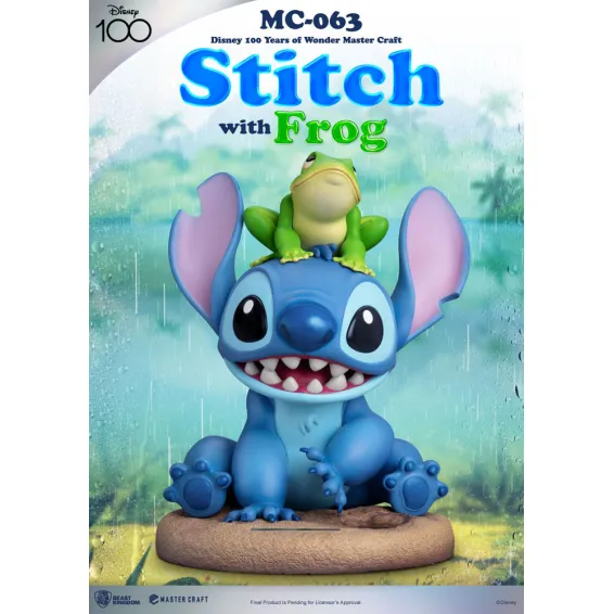 Disney Stitch - Master Craft - Figura Stitch With Frog Beast Kingdom