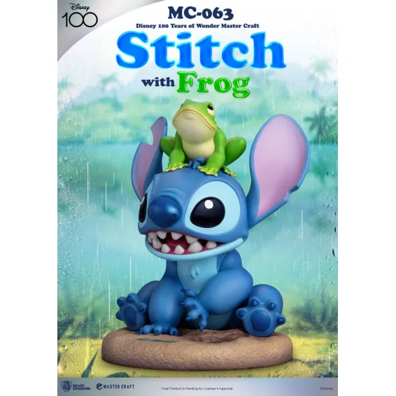 Disney Stitch - Master Craft - Figura Stitch With Frog Beast Kingdom 2