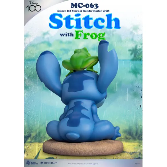 Disney Stitch - Master Craft - Figura Stitch With Frog Beast Kingdom 3