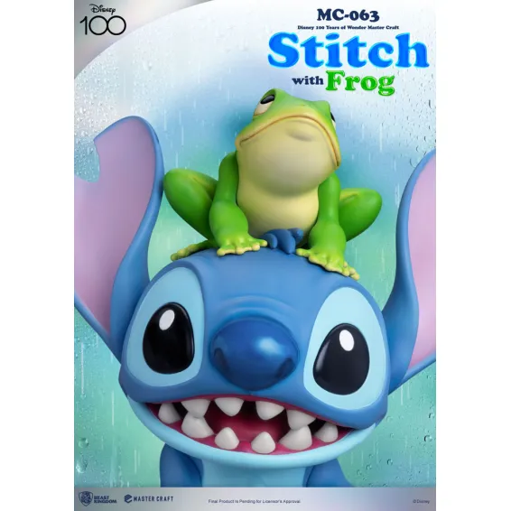 Disney Stitch - Master Craft - Figura Stitch With Frog Beast Kingdom 4