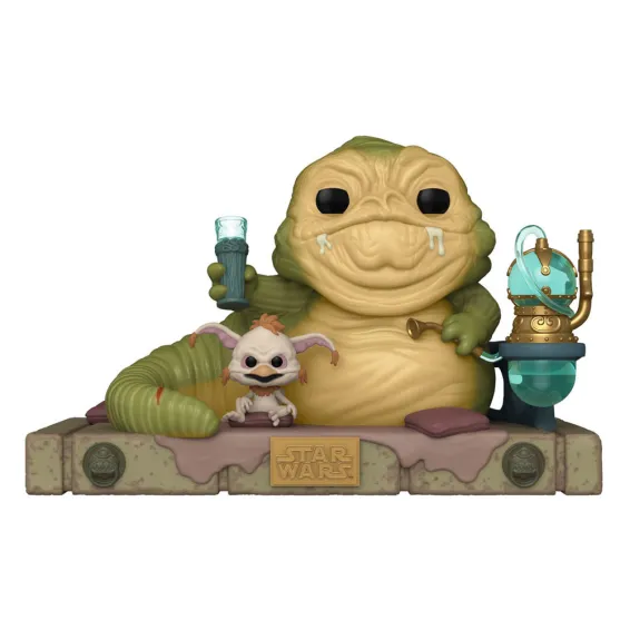 Star Wars Return of the Jedi 40th Anniversary - Figurine Jabba The Hutt & Salacious B. Crumb Deluxe POP!