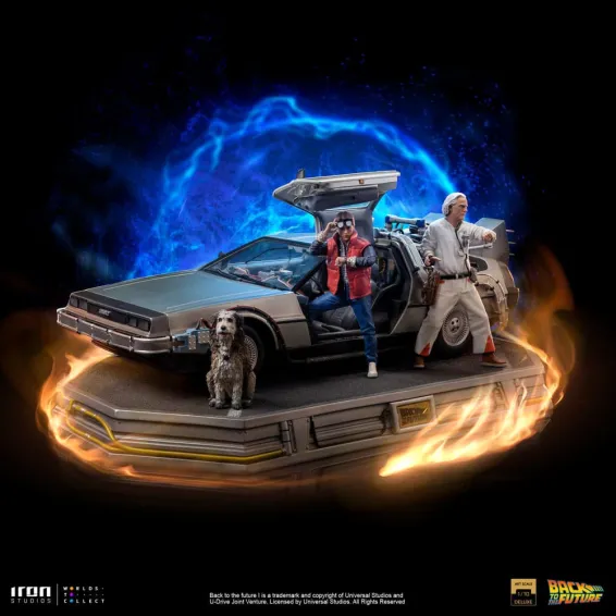 Retour vers le Futur - Art Scale 1/10 - Figurine DeLorean Full Set Deluxe Iron Studios 12