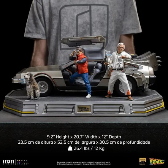 Retour vers le Futur - Art Scale 1/10 - Figurine DeLorean Full Set Deluxe Iron Studios 14