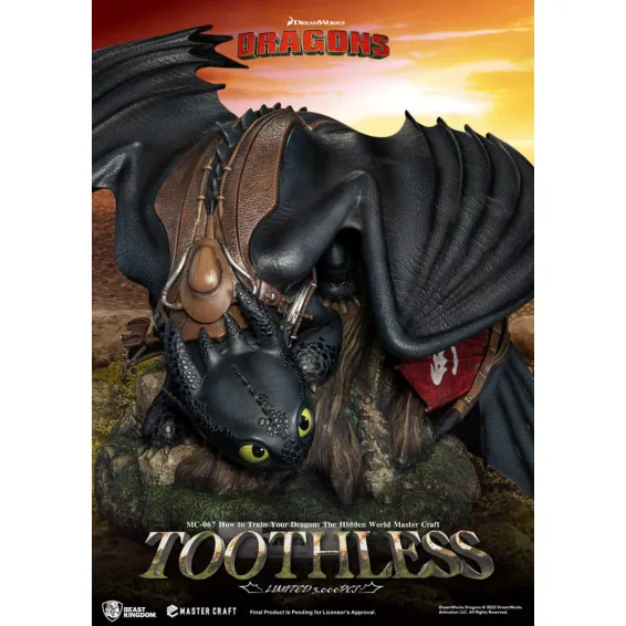 Cómo entrenar a tu dragón - Master Craft - Figura Toothless Beast Kingdom 6