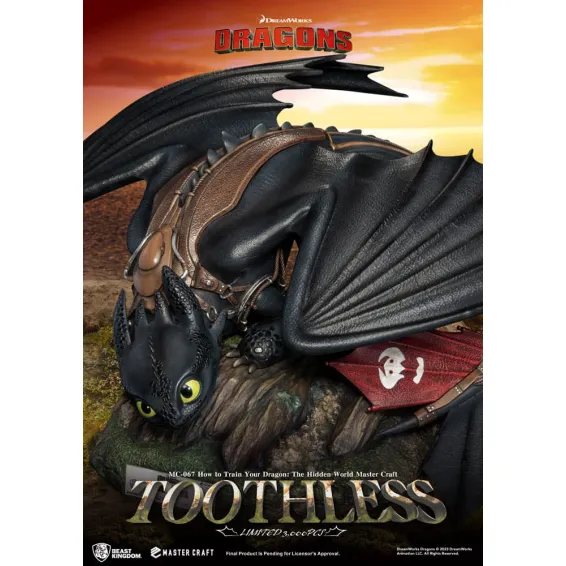 Cómo entrenar a tu dragón - Master Craft - Figura Toothless Beast Kingdom 7