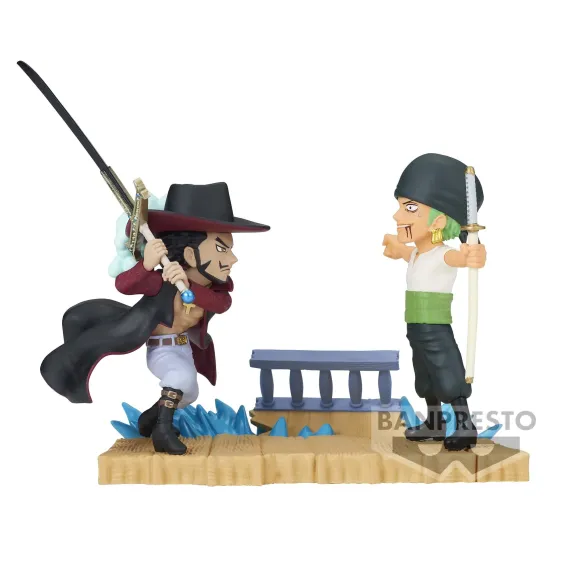 One Piece - WCF Log Stories - Figura Roronoa Zoro vs. Dracule Mihawks Banpresto - 1