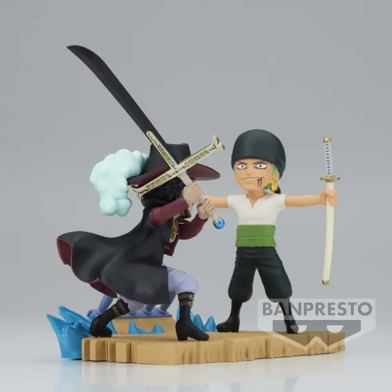 One Piece - WCF Log Stories - Figura Roronoa Zoro vs. Dracule Mihawks Banpresto - 2