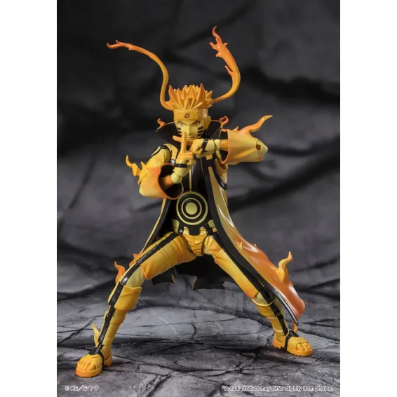 Naruto - S.H. Figuarts - Figura Naruto Uzumaki Kurama Link Mode (Courageous Strength That Binds) Tamashii Nations 5