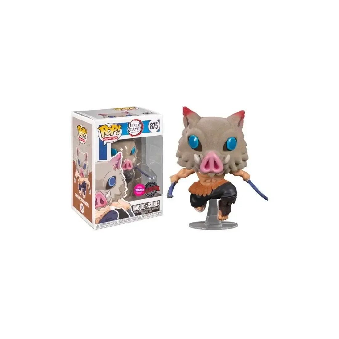 Inosuke Hashibira Flocked 875 Special Edition Figure | Demon Slayer Figure  | Funko Pop