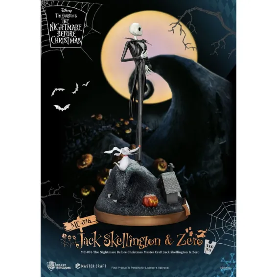 Disney Nightmare Before Christmas - Master Craft - Jack Skellington & Zero Figure Beast Kingdom 2