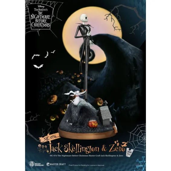 Disney Pesadilla antes de Navidad - Master Craft - Figura Jack Skellington & Zero Beast Kingdom 2