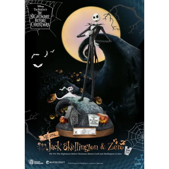Disney Nightmare Before Christmas - Master Craft - Jack Skellington & Zero Figure Beast Kingdom 4