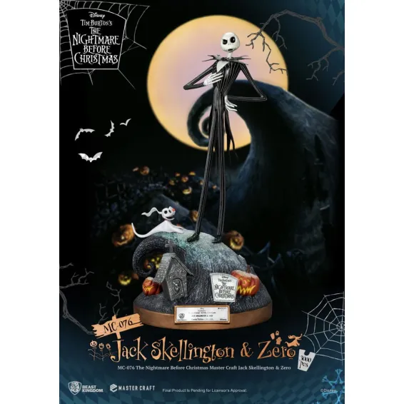 Disney Pesadilla antes de Navidad - Master Craft - Figura Jack Skellington & Zero Beast Kingdom 4