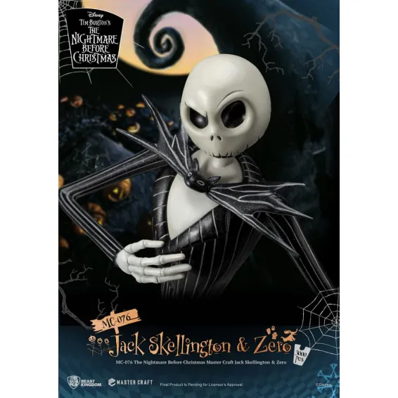 Disney Pesadilla antes de Navidad - Master Craft - Figura Jack Skellington & Zero Beast Kingdom 6