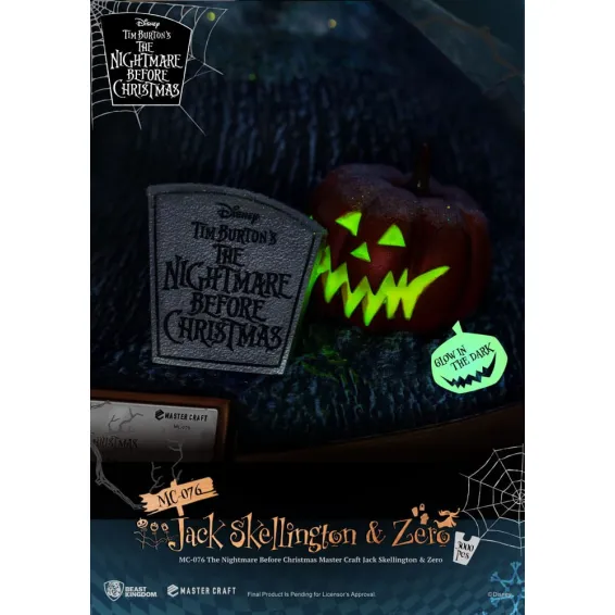 Disney Pesadilla antes de Navidad - Master Craft - Figura Jack Skellington & Zero Beast Kingdom 8