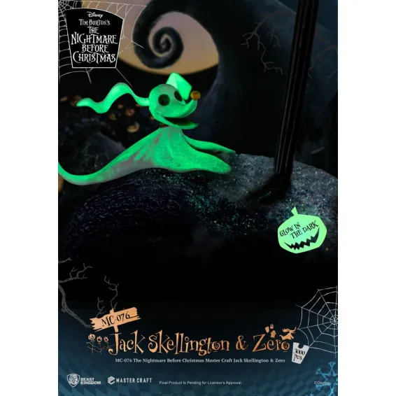 Disney Nightmare Before Christmas - Master Craft - Jack Skellington & Zero Figure Beast Kingdom 9