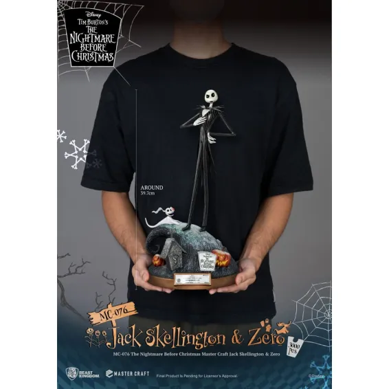 Disney Pesadilla antes de Navidad - Master Craft - Figura Jack Skellington & Zero Beast Kingdom 10