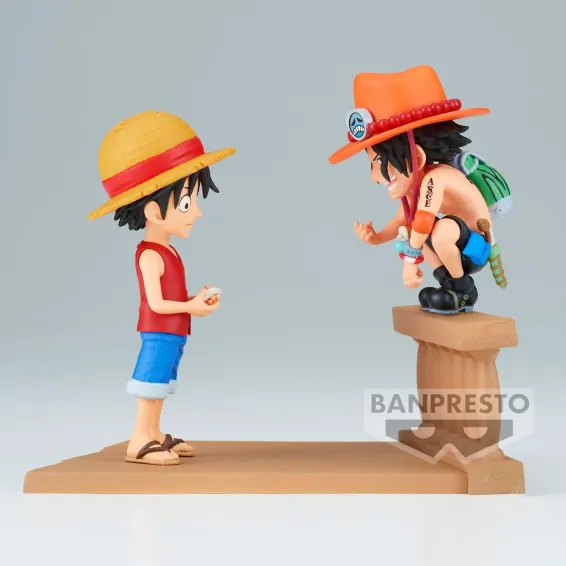 One Piece - WCF Log Stories - Figura Luffy & Ace Banpresto