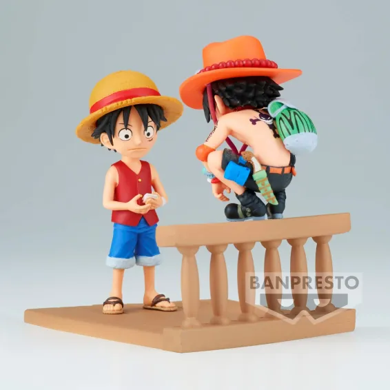 One Piece - WCF Log Stories - Figurine Luffy & Ace Banpresto 2