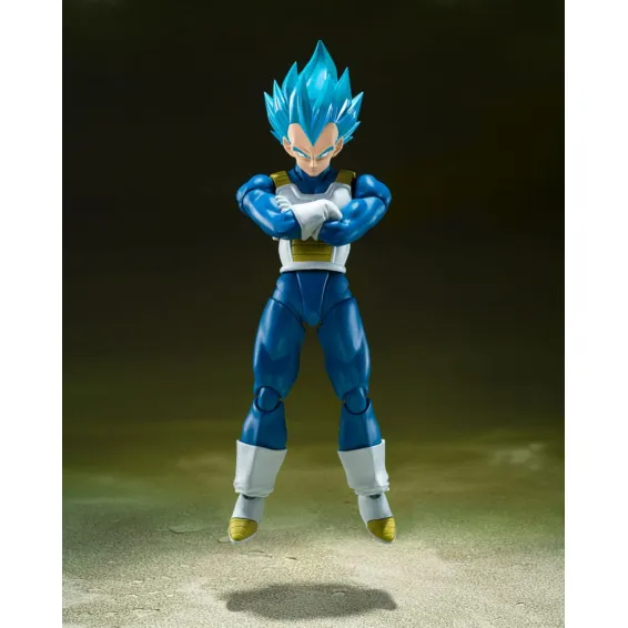 Dragon Ball Super - S.H. Figuarts - Figura Super Saiyan God Super Saiyan Vegeta (Unwavering Saiyan Pride) Tamashii Nations 4