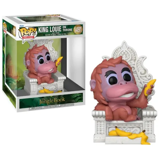 Disney Le Livre de la Jungle - Figura King Louie on Throne 1491 POP! Deluxe Funko