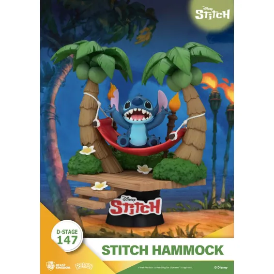 Disney Stitch - D-Stage - Stitch Hammock Figure PRE-ORDER Beast Kingdom - 1
