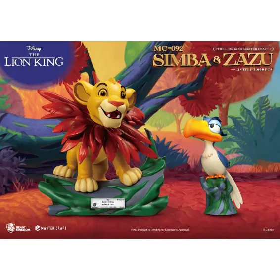 Disney El rey león - Master Craft - Figura Simba & Zazu PREPEDIDO Beast Kingdom - 1