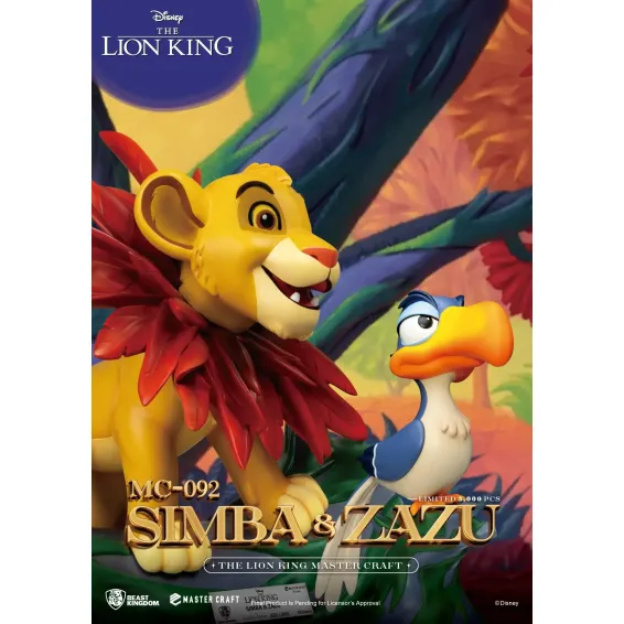 Disney El rey león - Master Craft - Figura Simba & Zazu PREPEDIDO Beast Kingdom - 4