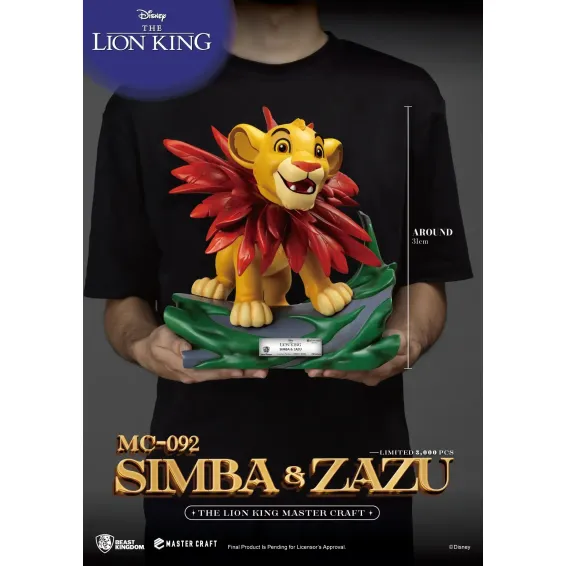 Disney El rey león - Master Craft - Figura Simba & Zazu PREPEDIDO Beast Kingdom - 5