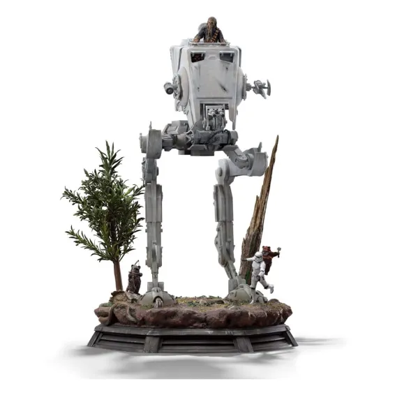 Star Wars - Demi Art Scale 1/20 - Figura AT-ST and Chewbacca PREPEDIDO Iron Studios - 1