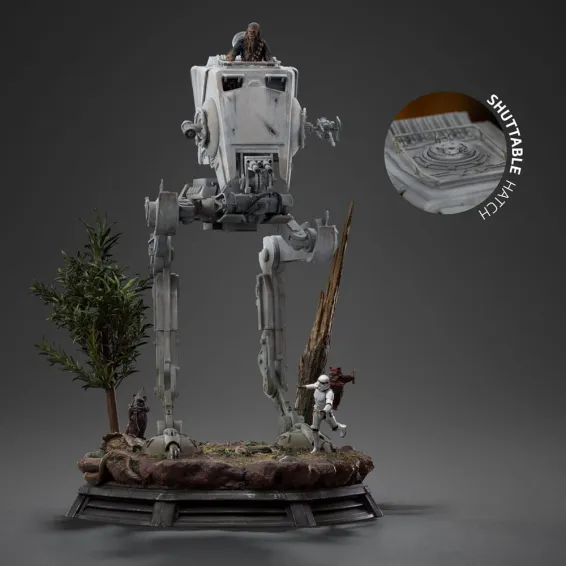 Star Wars - Demi Art Scale 1/20 - Figurine AT-ST and Chewbacca PRÉCOMMANDE Iron Studios - 14