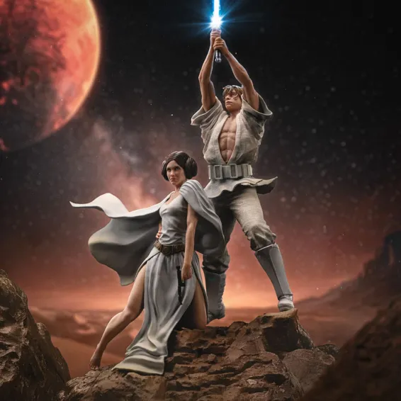 Star Wars - Deluxe Art Scale 1/10 - Figura Luke and Leia Movie Poster PREPEDIDO Iron Studios - 5