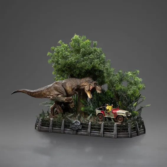 Jurassic Park - Demi Art Scale 1/20 - Figura T-Rex Chase PREPEDIDO Iron Studios - 1